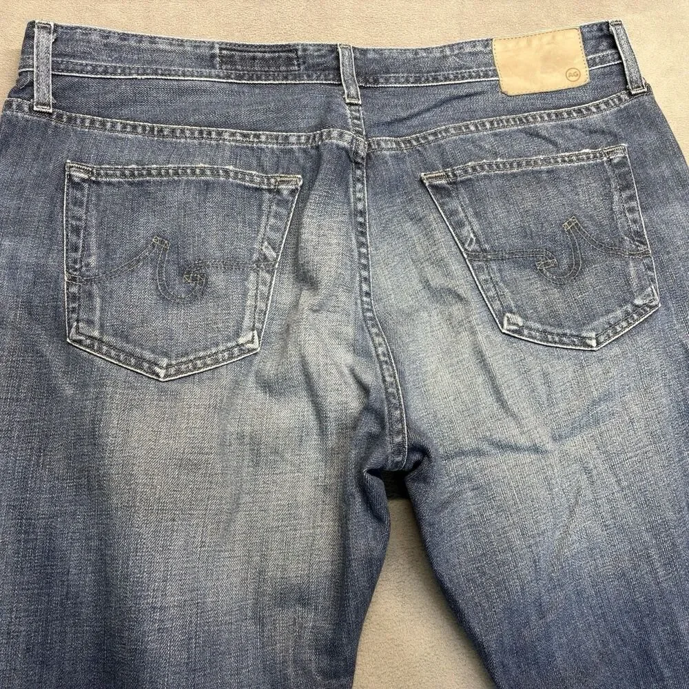 AG Adriano Goldschmied Mens Size 38R The‎ Protege Straight Leg Jeans Blue Denim